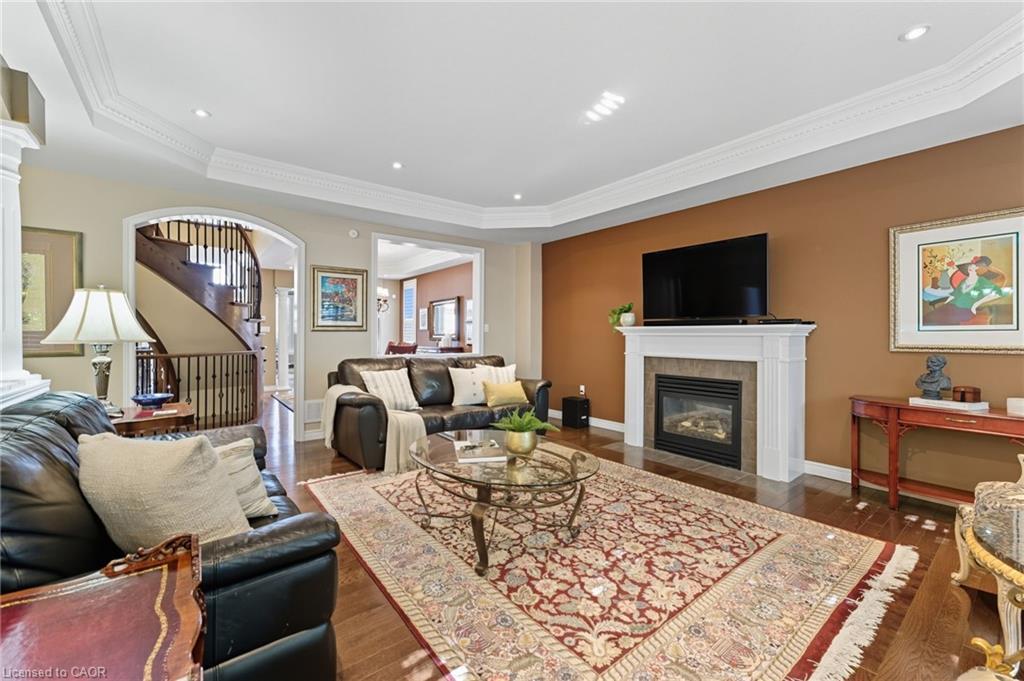 20 Lorupe Court, Ancaster, ON - Indoor Photo Showing Living Room With Fireplace