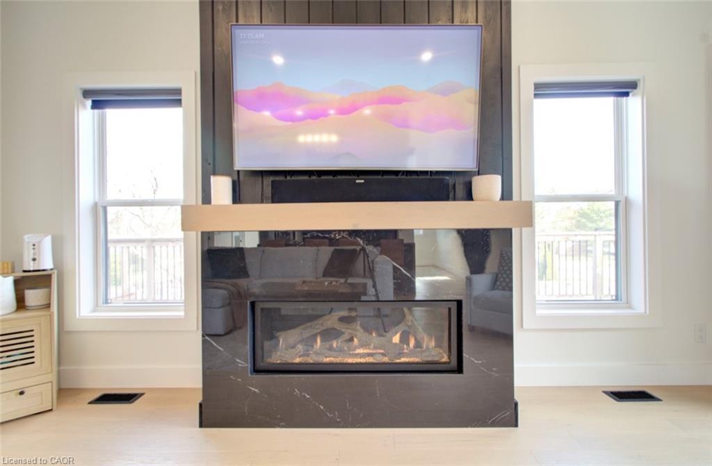 134 Aiken Street, Meaford, ON - Indoor Photo Showing Living Room With Fireplace