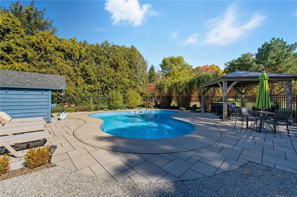 1822 Spragues Road, Ayr, ON - Outdoor With In Ground Pool With Backyard