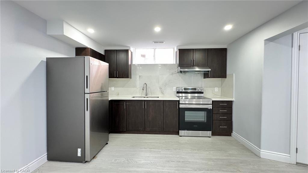 Bsmt-505 Bridlewreath Court, Kitchener, ON - Indoor Photo Showing Kitchen With Double Sink