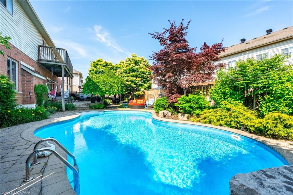 2338 Norland Drive, Burlington, ON - Outdoor With In Ground Pool With Deck Patio Veranda With Backyard