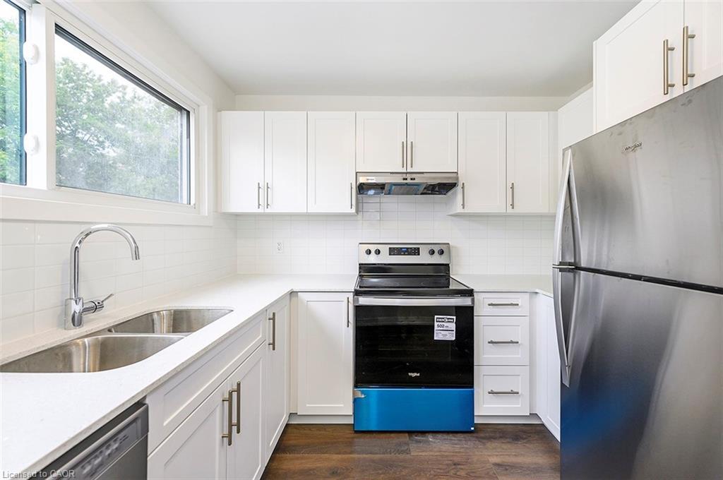 59 Woodman Drive, Hamilton, ON - Indoor Photo Showing Kitchen With Stainless Steel Kitchen With Double Sink