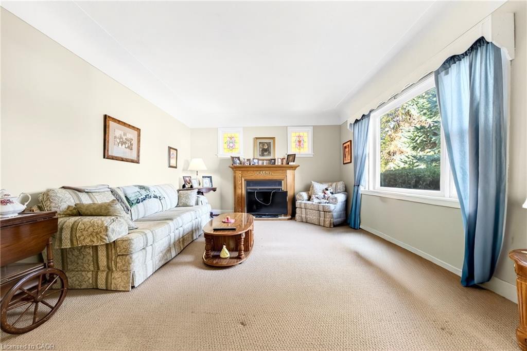9037 Airport Road W, Hamilton, ON - Indoor Photo Showing Living Room With Fireplace