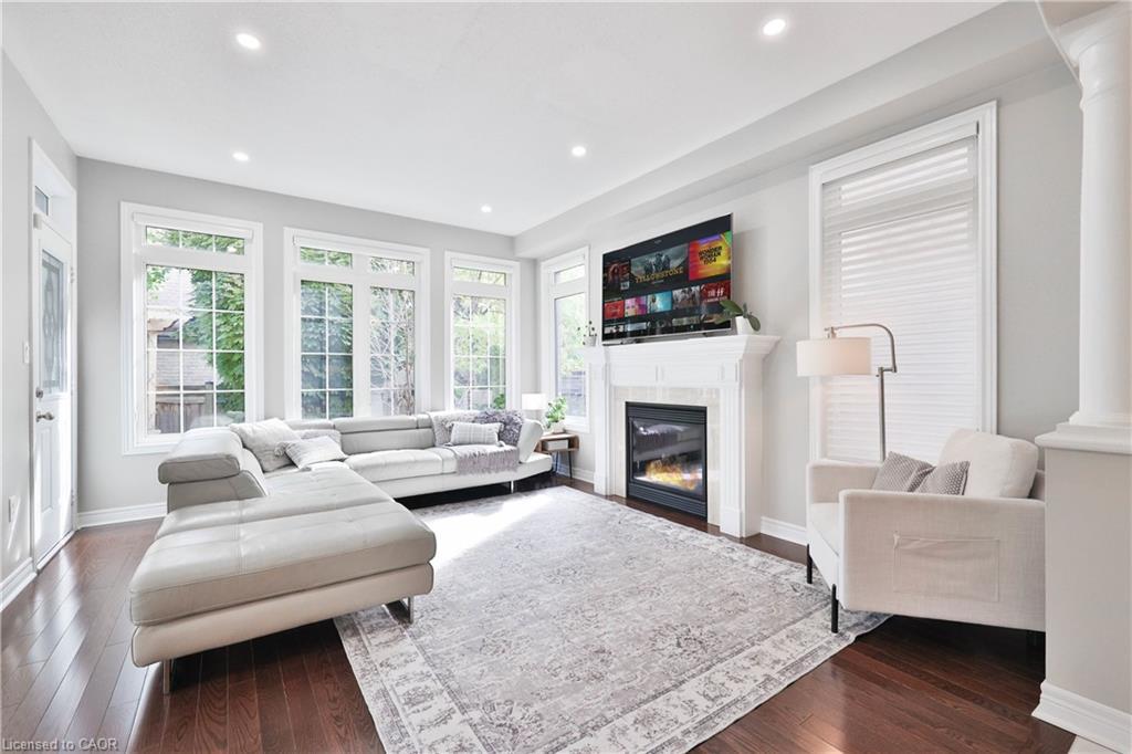 3262 Skipton Lane, Oakville, ON - Indoor Photo Showing Living Room With Fireplace