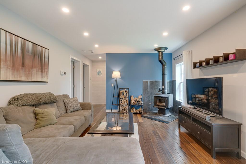 3318 #6 Highway, Hagersville, ON - Indoor Photo Showing Living Room With Fireplace