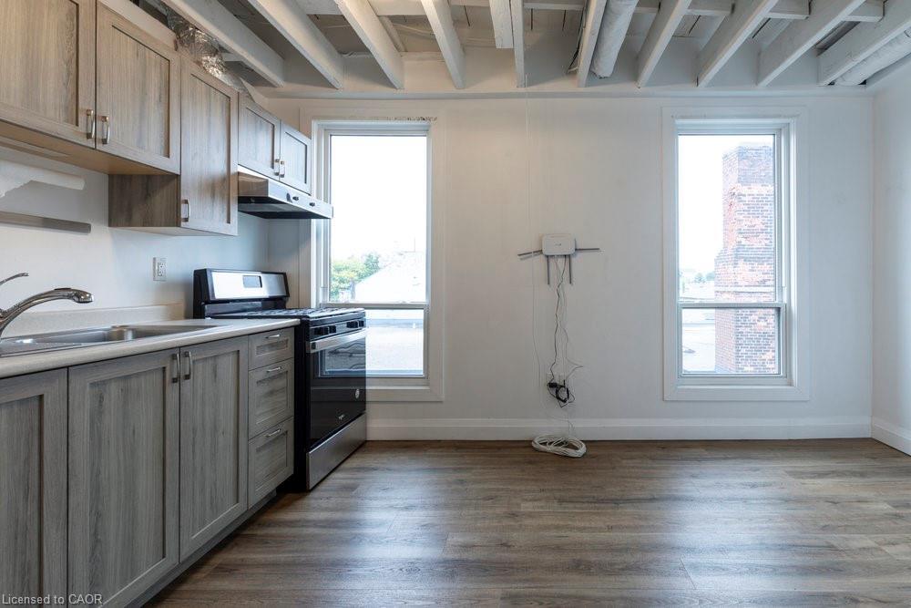 302-433 Barton Street E, Hamilton, ON - Indoor Photo Showing Kitchen With Double Sink