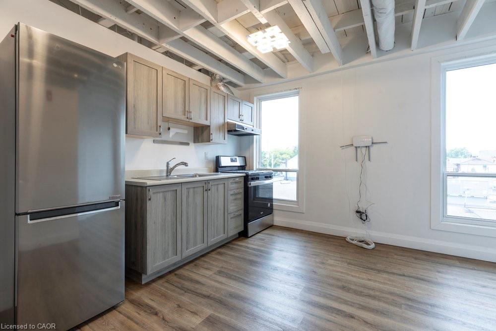 302-433 Barton Street E, Hamilton, ON - Indoor Photo Showing Kitchen With Double Sink