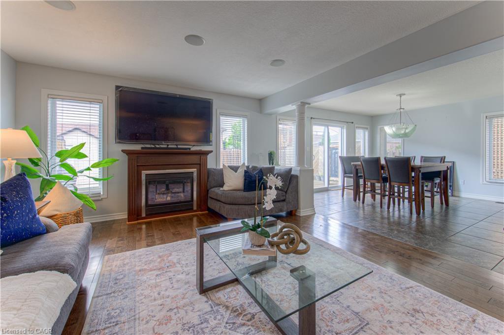 139 Pebblecreek Drive, Kitchener, ON - Indoor Photo Showing Living Room With Fireplace