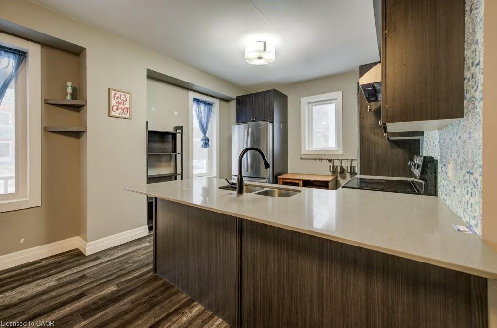 52 Chapel Street, Kitchener, ON - Indoor Photo Showing Kitchen With Double Sink
