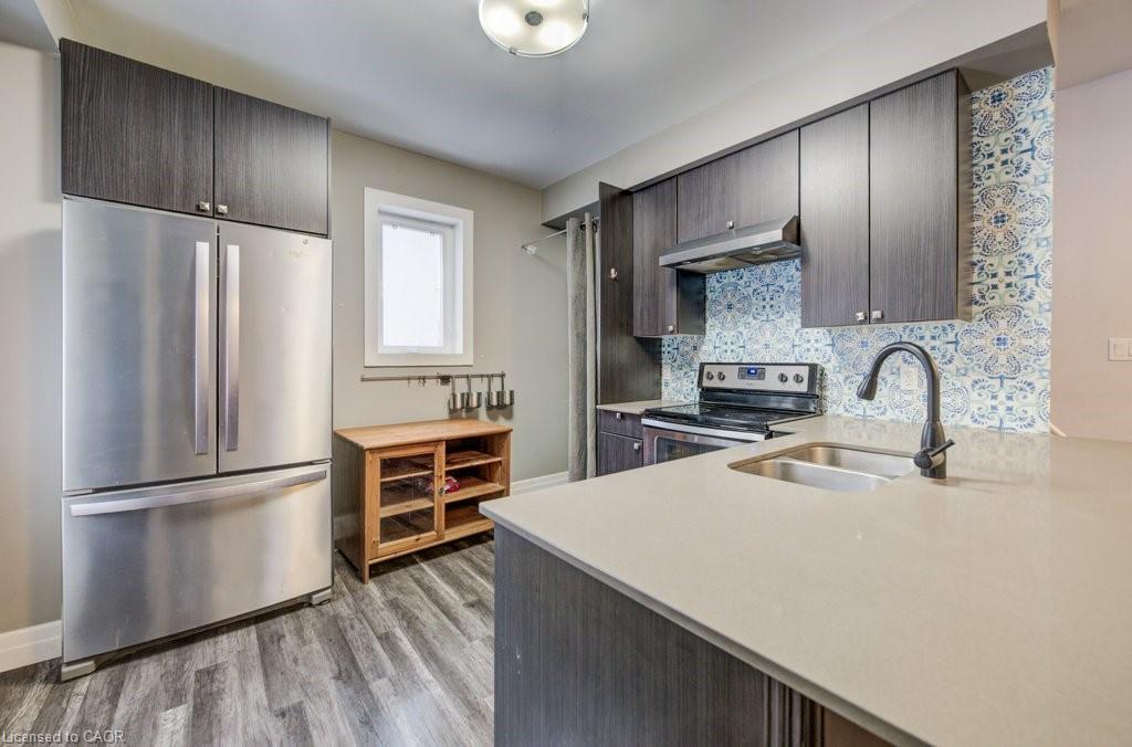 52 Chapel Street, Kitchener, ON - Indoor Photo Showing Kitchen With Double Sink