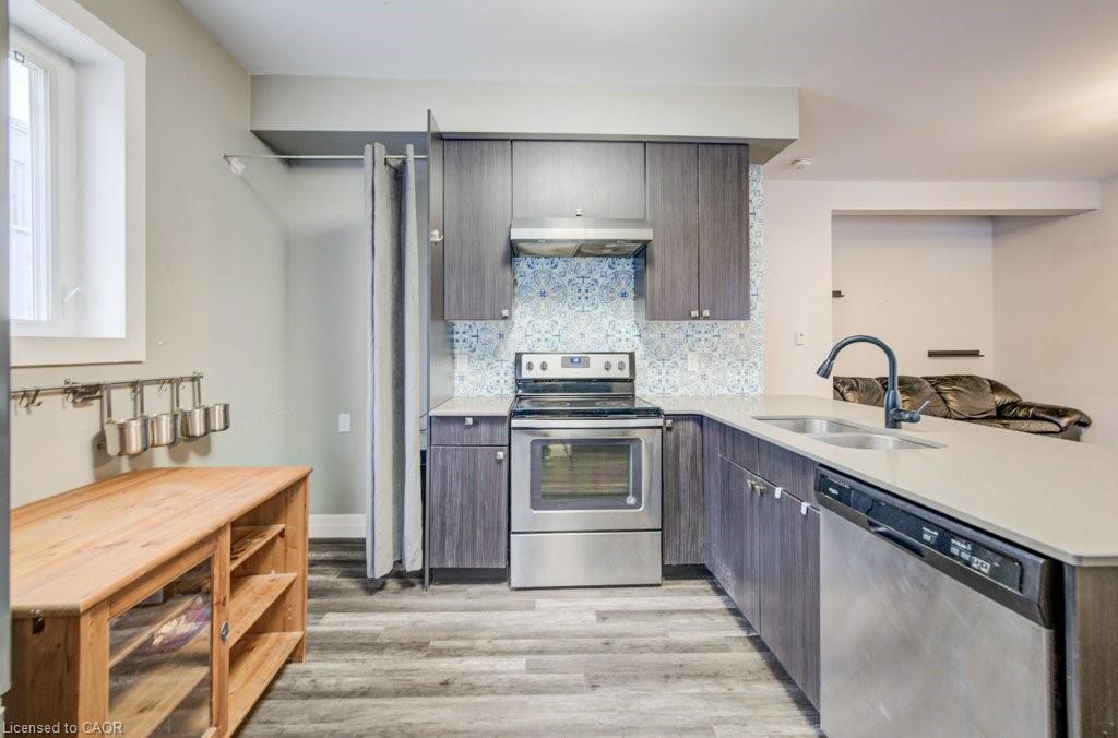52 Chapel Street, Kitchener, ON - Indoor Photo Showing Kitchen With Double Sink