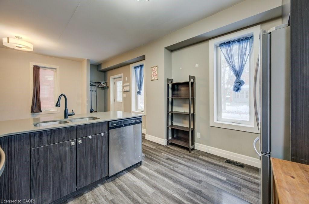 52 Chapel Street, Kitchener, ON - Indoor Photo Showing Kitchen With Double Sink