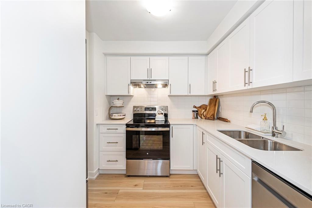 60-62 Delawana Drive, Hamilton, ON - Indoor Photo Showing Kitchen With Double Sink With Upgraded Kitchen