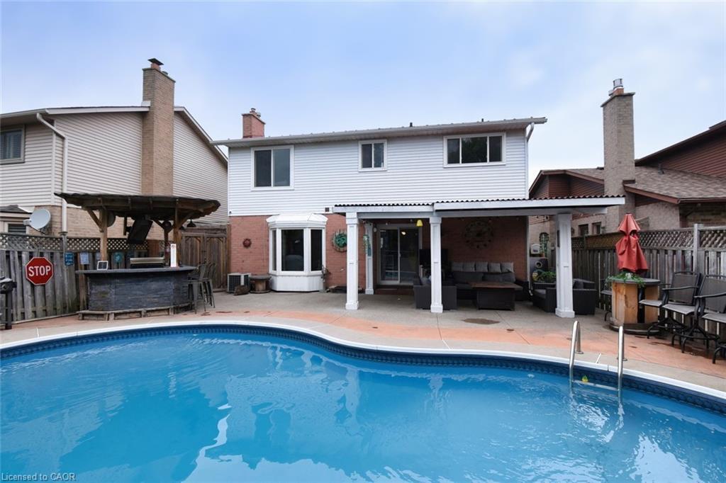 448 Acadia Drive, Hamilton, ON - Outdoor With In Ground Pool With Deck Patio Veranda With Exterior