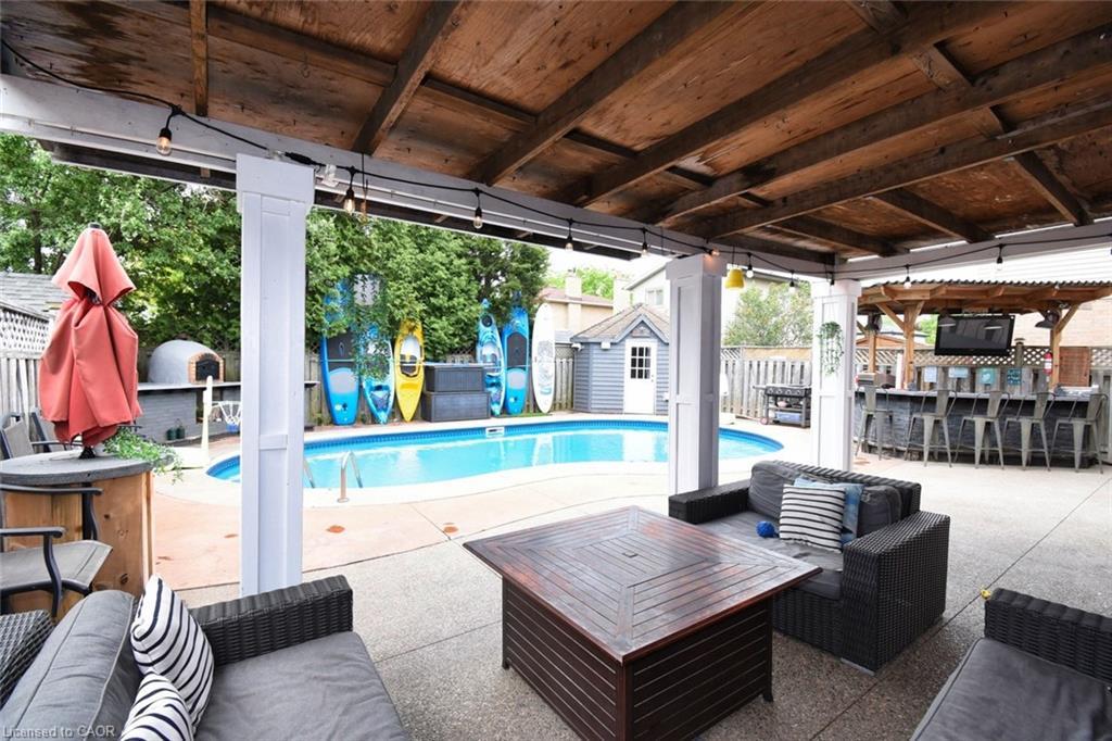 448 Acadia Drive, Hamilton, ON - Outdoor With In Ground Pool With Deck Patio Veranda With Exterior
