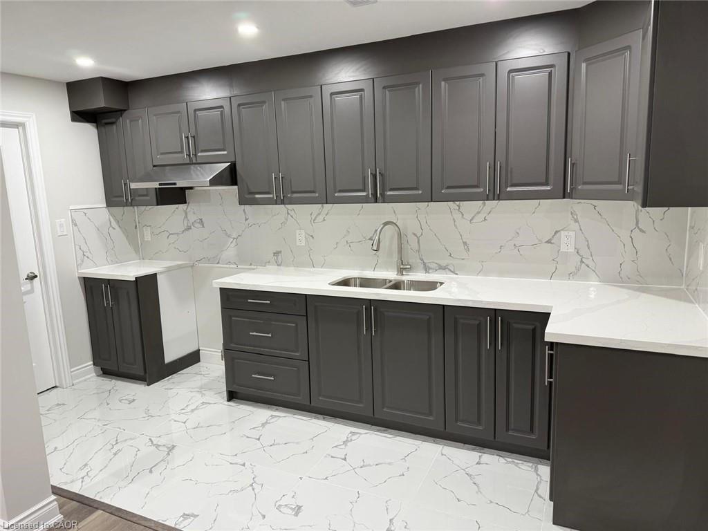 Basement-245 Broadacre Drive, Kitchener, ON - Indoor Photo Showing Kitchen With Double Sink