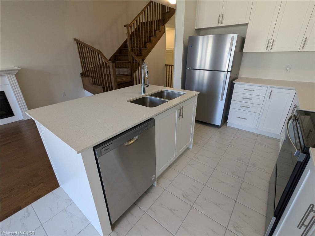 203 Broadacre Drive, Kitchener, ON - Indoor Photo Showing Kitchen With Double Sink