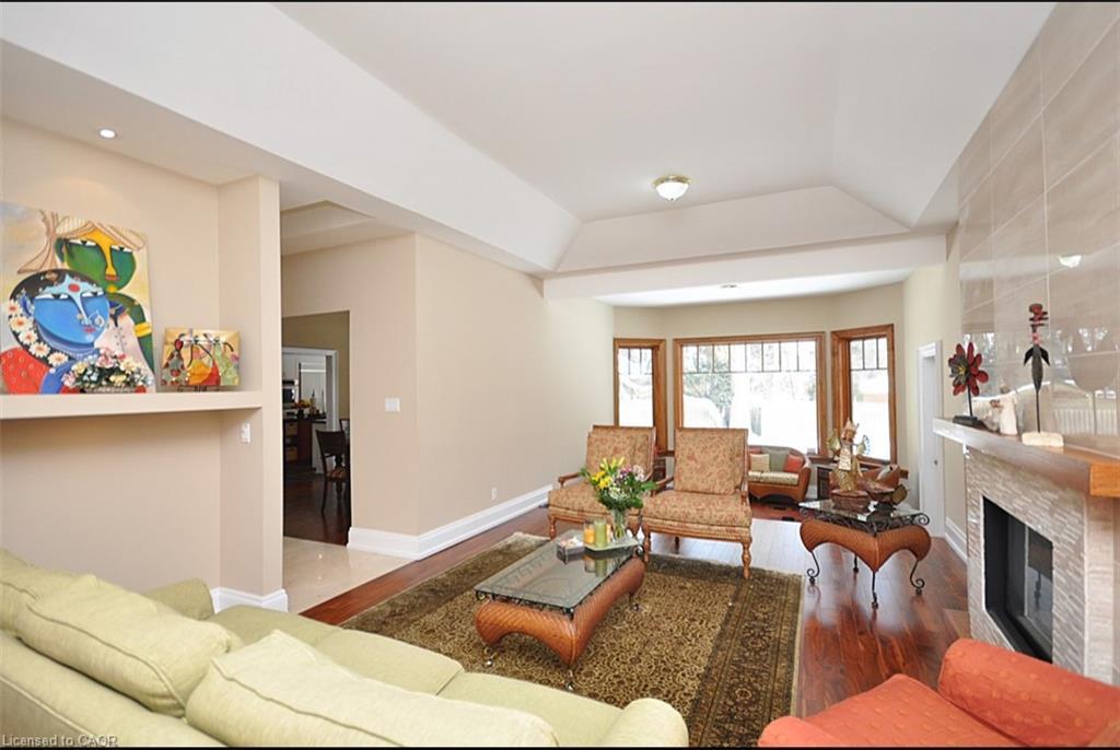 225 Forestwood Drive, Oakville, ON - Indoor Photo Showing Living Room With Fireplace
