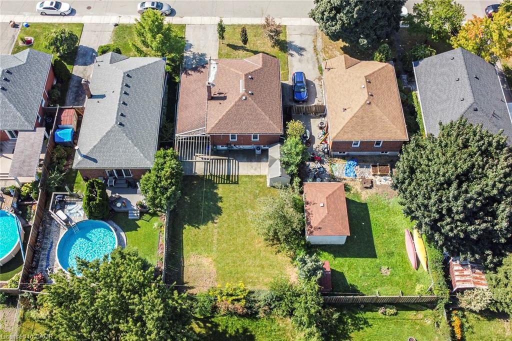 33 Alderney Avenue, Hamilton, ON - Outdoor With Above Ground Pool With View