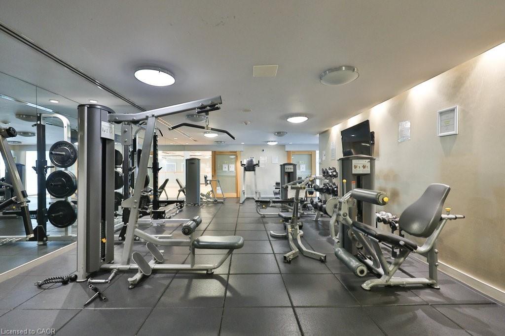 1111-225 Webb Drive, Mississauga, ON - Indoor Photo Showing Gym Room