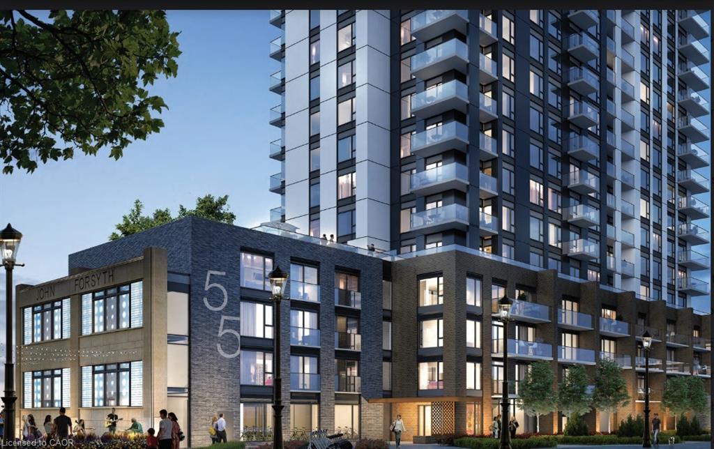 808-55 Duke Street W, Kitchener, ON - Outdoor With Balcony With Facade