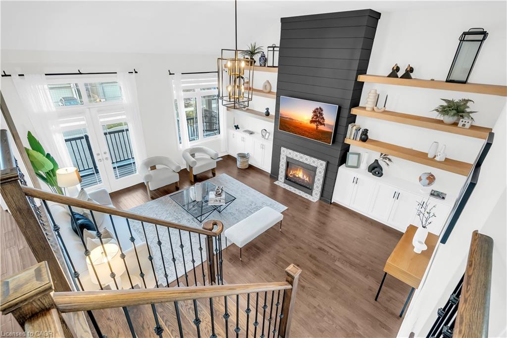 35 Bedrock Drive, Stoney Creek, ON - Indoor Photo Showing Other Room With Fireplace