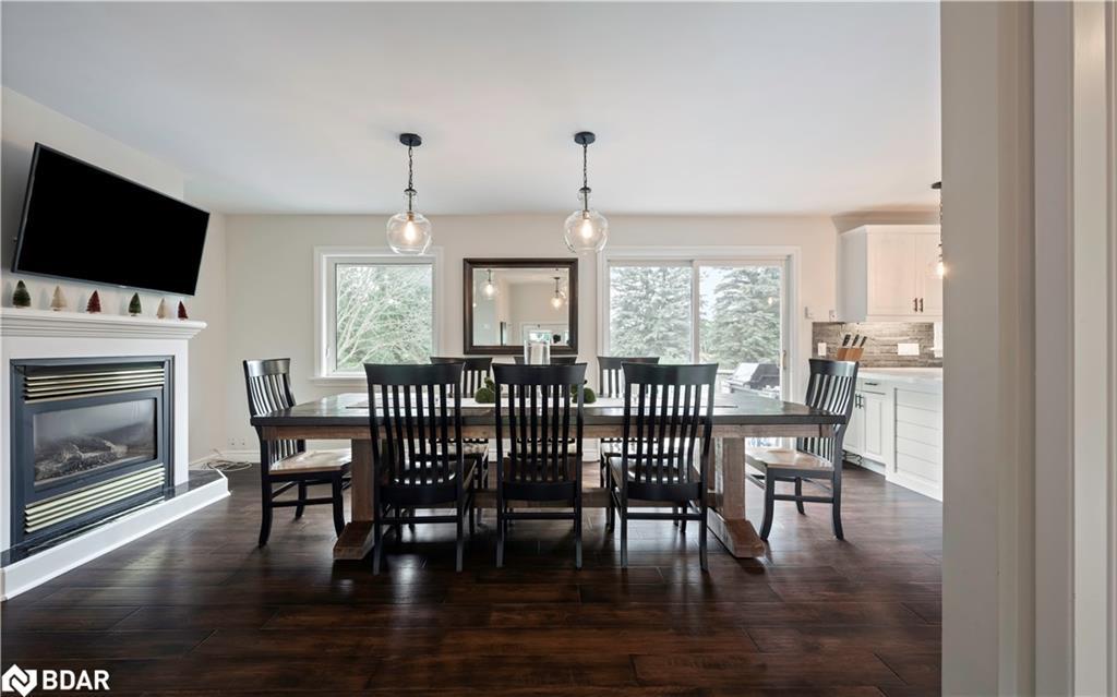 246044 County Rd 16 Road, Mono, ON - Indoor Photo Showing Dining Room With Fireplace