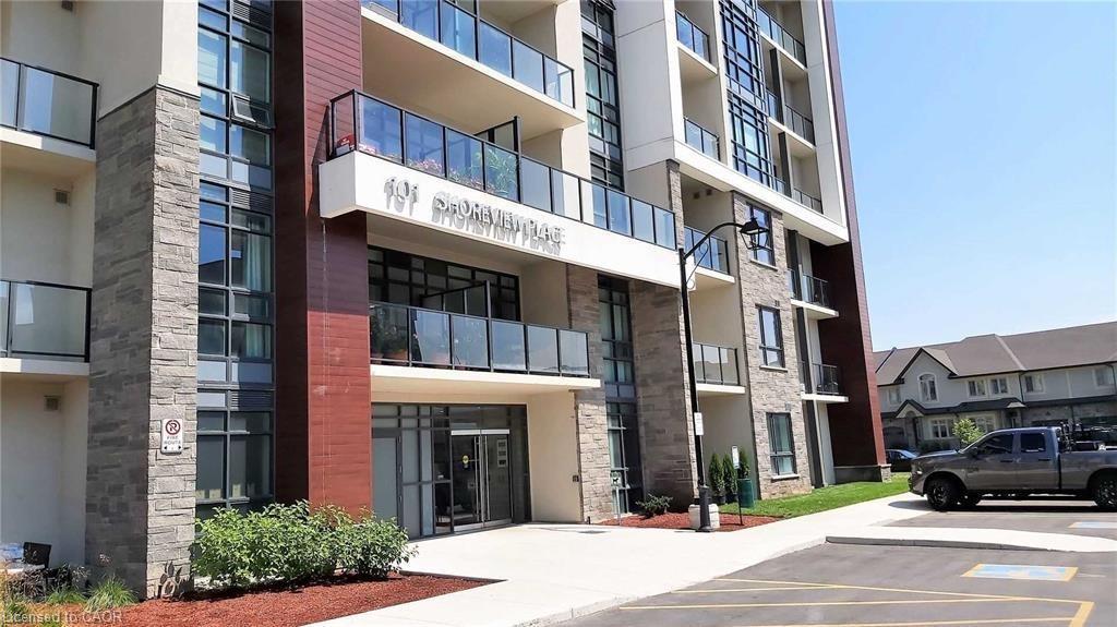 225-101 Shoreview Place, Stoney Creek, ON - Outdoor With Balcony With Facade