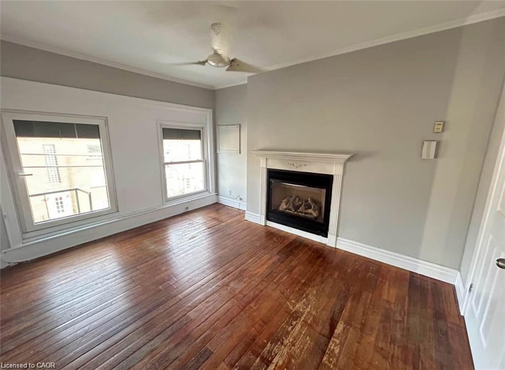5-144 Locke Street S, Hamilton, ON - Indoor Photo Showing Living Room With Fireplace