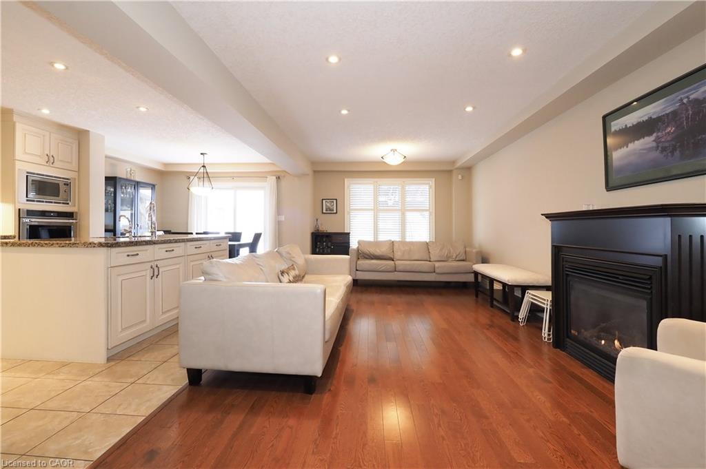 33 Huck Crescent, Kitchener, ON - Indoor Photo Showing Living Room With Fireplace