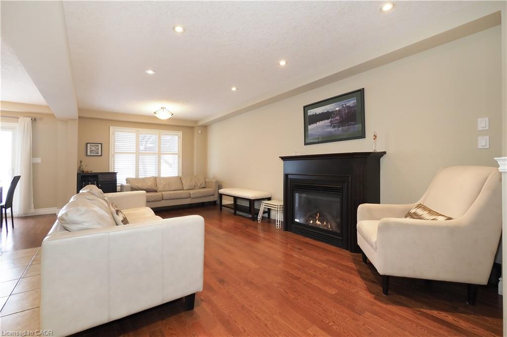 33 Huck Crescent, Kitchener, ON - Indoor Photo Showing Living Room With Fireplace