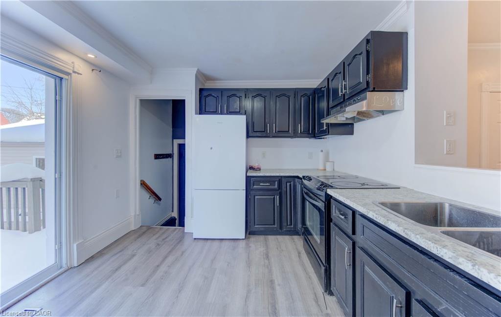 88 Wellington Street N, Kitchener, ON - Indoor Photo Showing Kitchen With Double Sink
