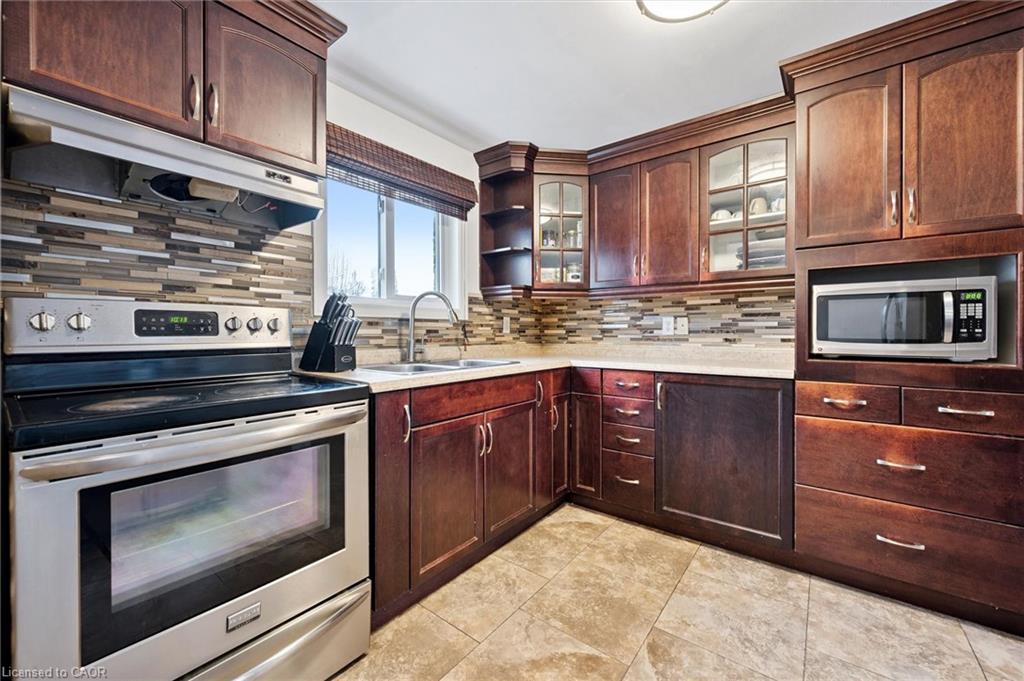 23 Tamvale Crescent, Kitchener, ON - Indoor Photo Showing Kitchen With Double Sink