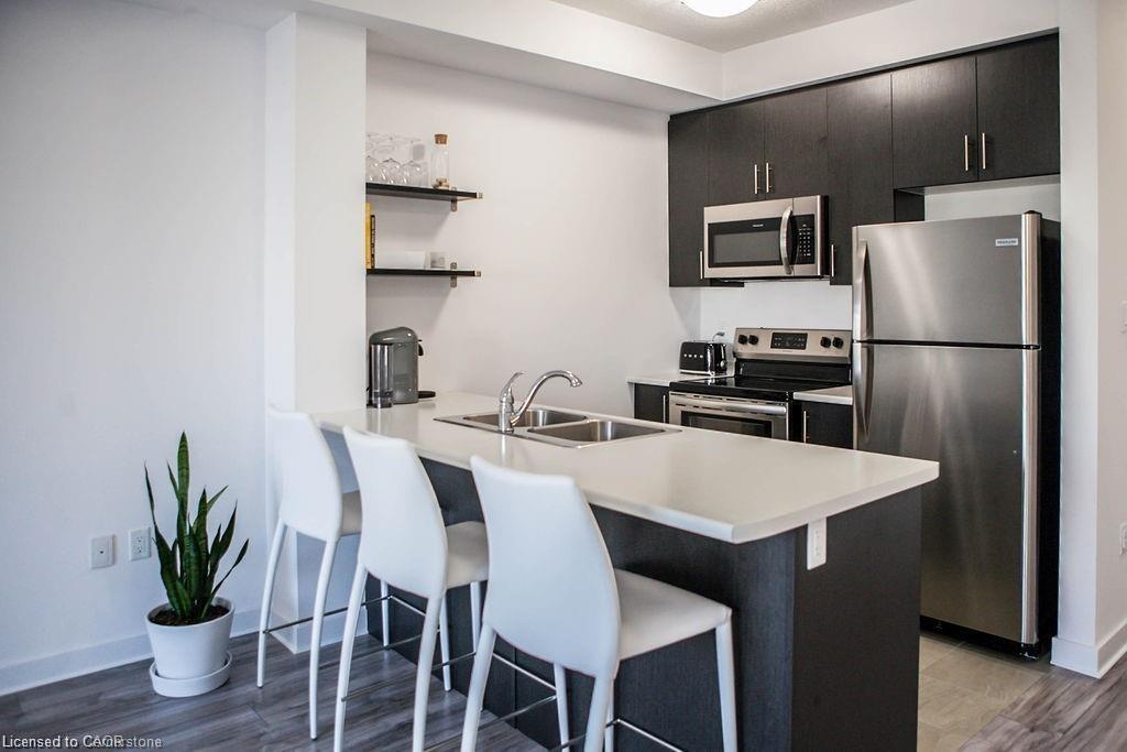 508-125 Shoreview Place, Hamilton, ON - Indoor Photo Showing Kitchen With Stainless Steel Kitchen With Double Sink