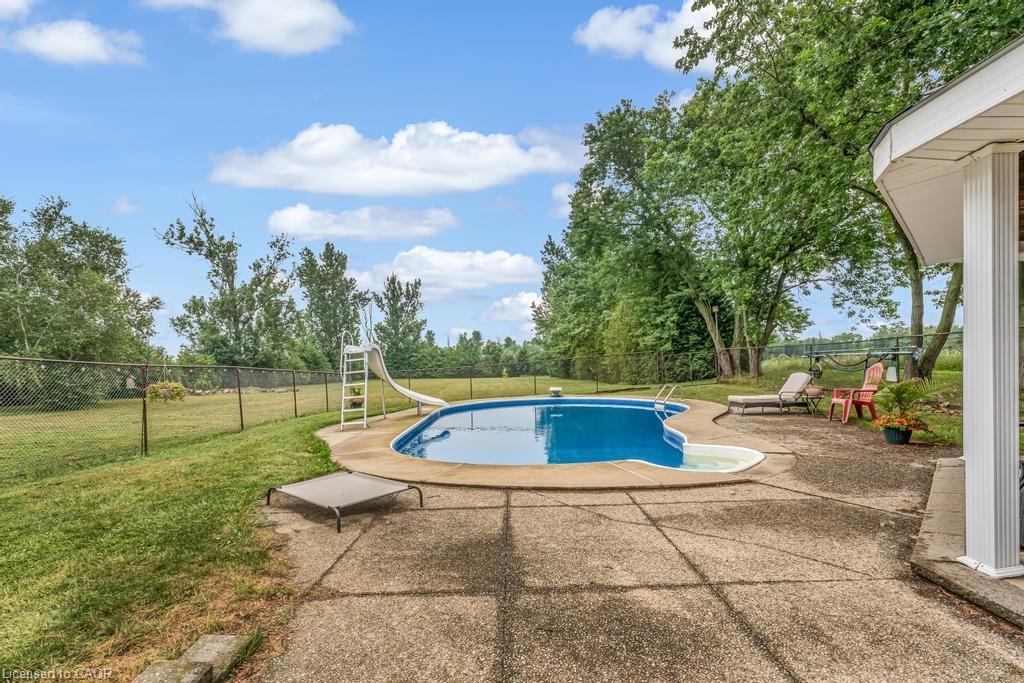 70 Sawmill Road, Caledonia, ON - Outdoor With In Ground Pool With Backyard