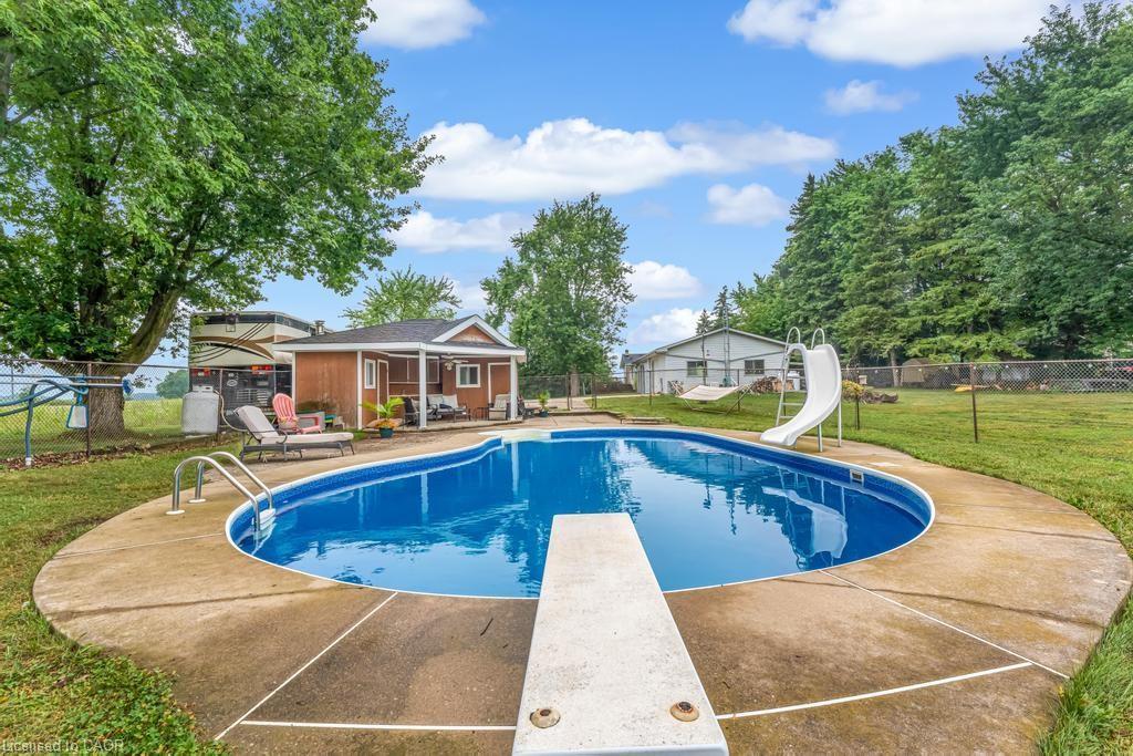 70 Sawmill Road, Caledonia, ON - Outdoor With In Ground Pool With Backyard