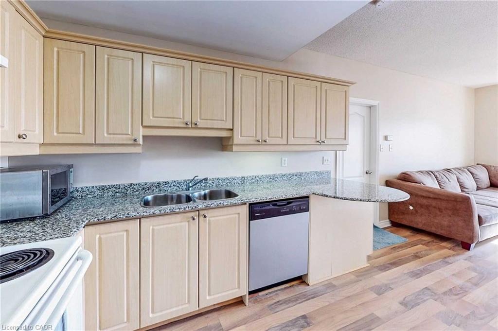 608-135 James Street, Hamilton, ON - Indoor Photo Showing Kitchen With Double Sink
