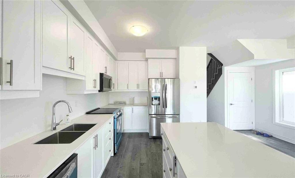 26 Bellhouse Avenue, Brantford, ON - Indoor Photo Showing Kitchen With Stainless Steel Kitchen With Double Sink With Upgraded Kitchen