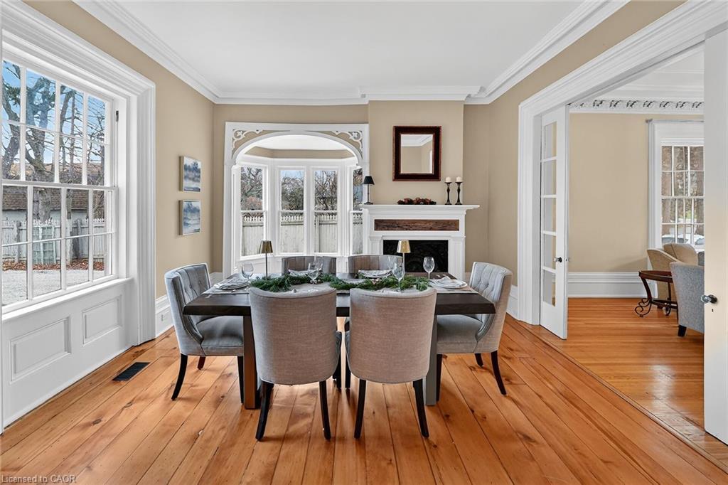 262 Main Street W, Grimsby, ON - Indoor Photo Showing Dining Room With Fireplace