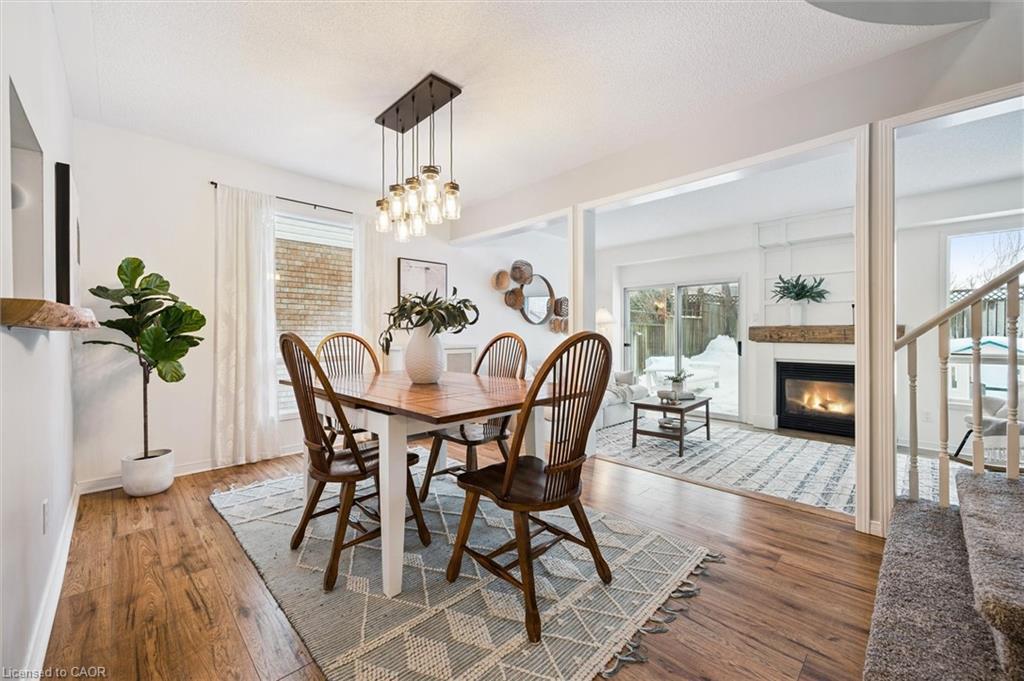 4 Northmanor Crescent, Kitchener, ON - Indoor Photo Showing Dining Room With Fireplace