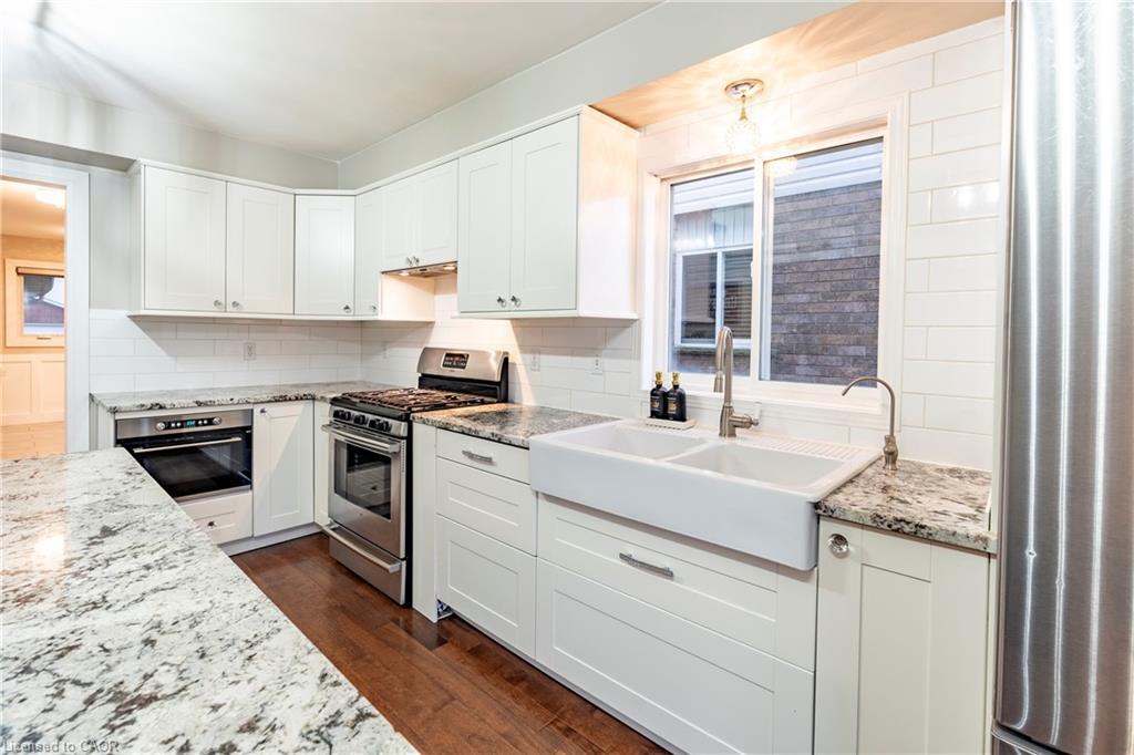 83 Burnaby Crescent, Kitchener, ON - Indoor Photo Showing Kitchen With Double Sink