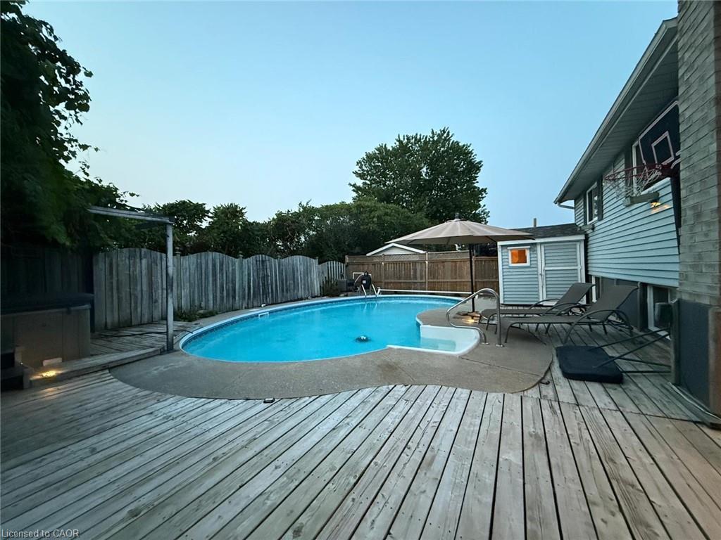 60 Denlow Street, Kitchener, ON - Outdoor With In Ground Pool With Deck Patio Veranda
