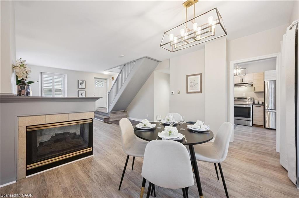 16-18 St Andrews Street, Cambridge, ON - Indoor Photo Showing Dining Room With Fireplace