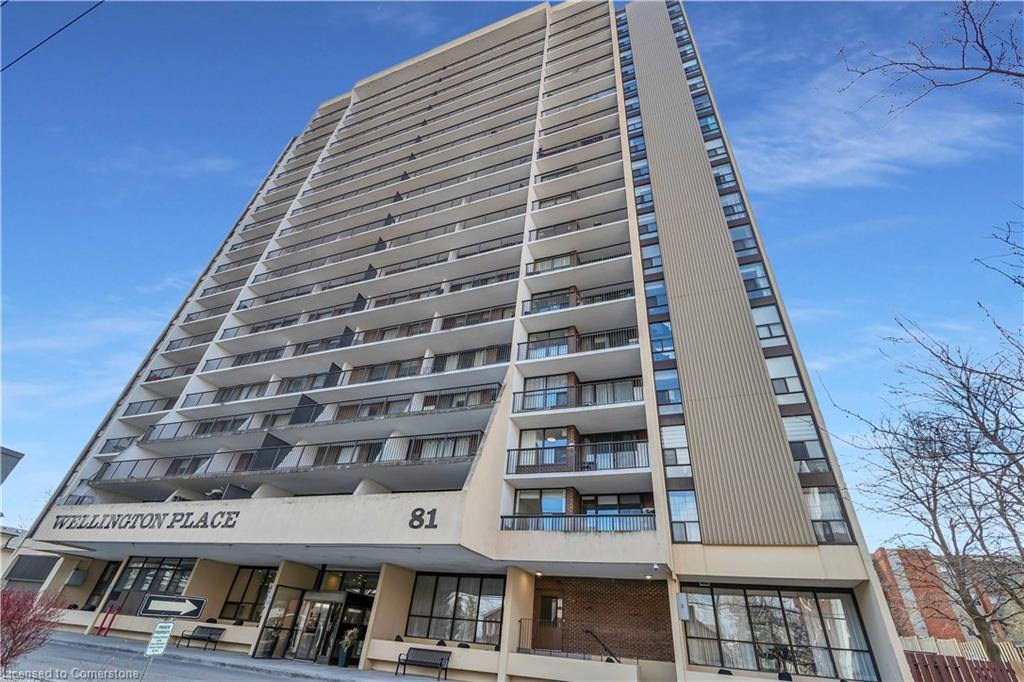 702-81 Church Street, Kitchener, ON - Outdoor With Balcony With Facade