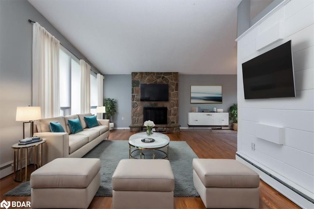 46 Eugenia Street, Barrie, ON - Indoor Photo Showing Living Room With Fireplace