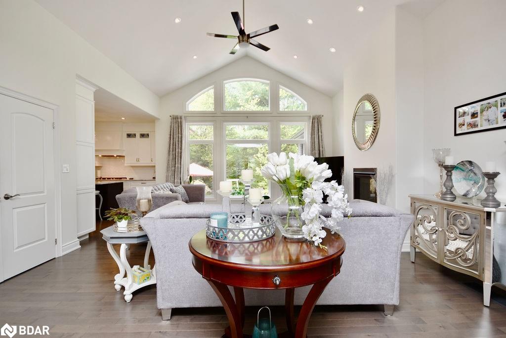 2 Sycamore Circle, Springwater, ON - Indoor Photo Showing Living Room With Fireplace