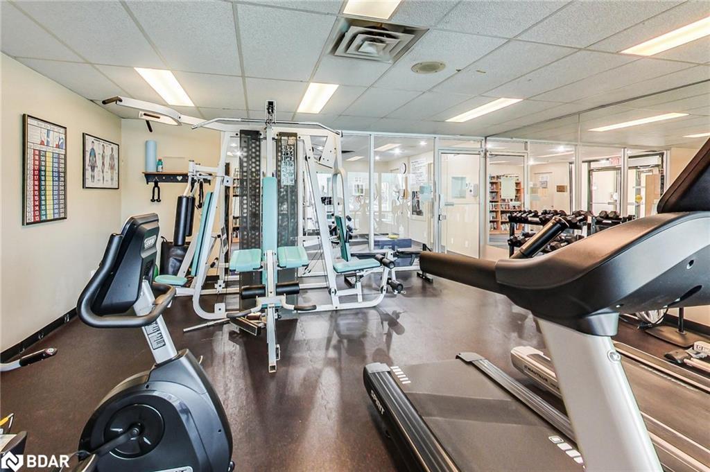 111-65 Ellen Street, Barrie, ON - Indoor Photo Showing Gym Room