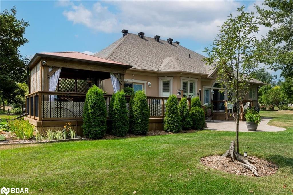 34 Heatherwood Drive, Springwater, ON - Outdoor With Deck Patio Veranda With Facade