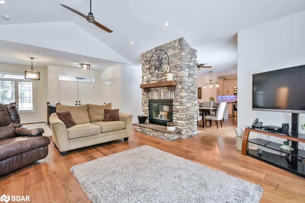 22 Marni Lane, Phelpston, ON - Indoor Photo Showing Living Room With Fireplace