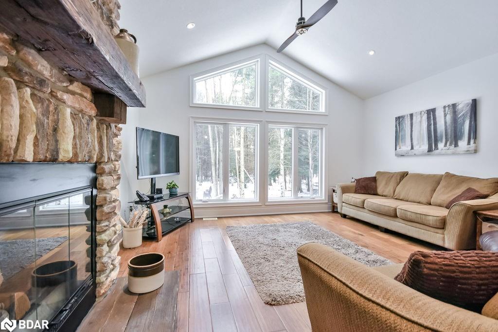 22 Marni Lane, Phelpston, ON - Indoor Photo Showing Living Room With Fireplace